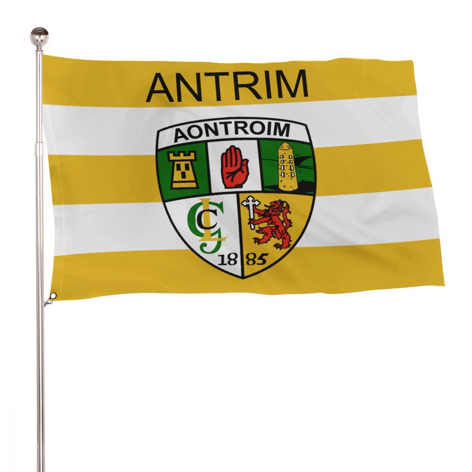 Antrim GAA Flag – County Colours and Crest Antrim GAA Flag – County Colours and Crest