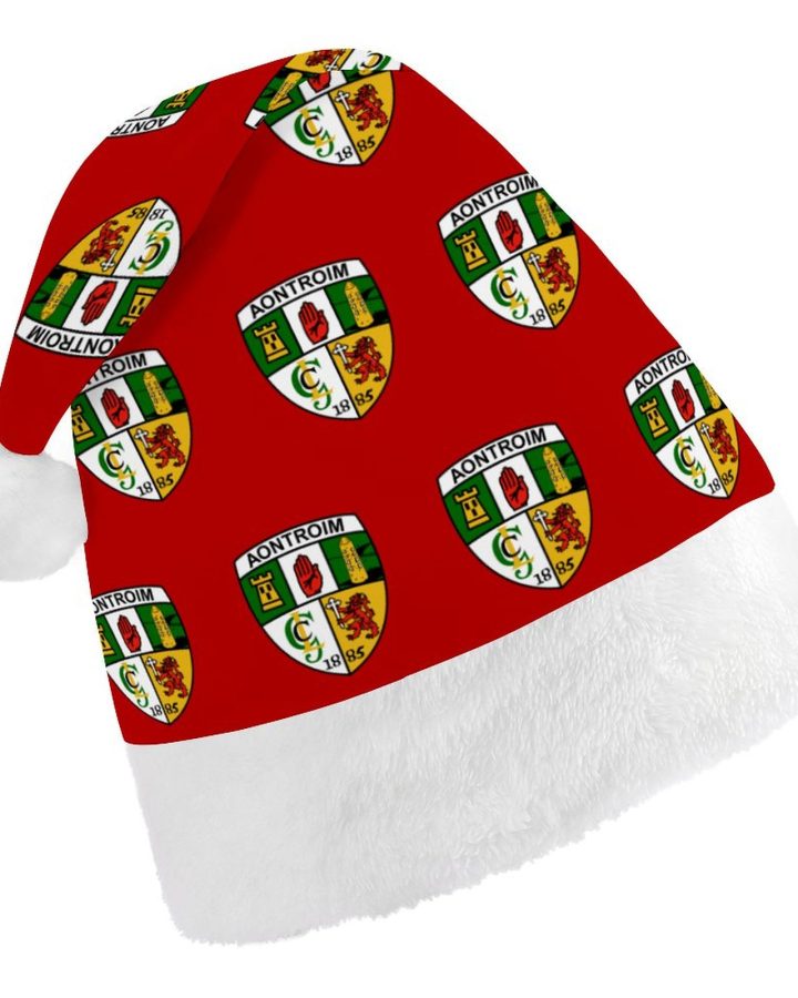 Antrim GAA Irish Christmas Hat – County Crest Santa Hat