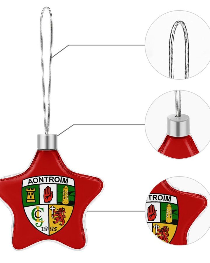 Antrim GAA Star-shaped Christmas Ornament
