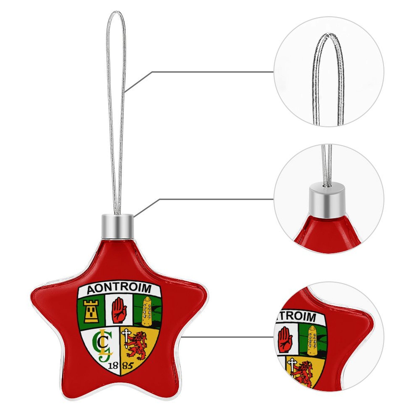 Antrim GAA Star-shaped Christmas Ornament Antrim GAA Star-shaped Christmas Ornament