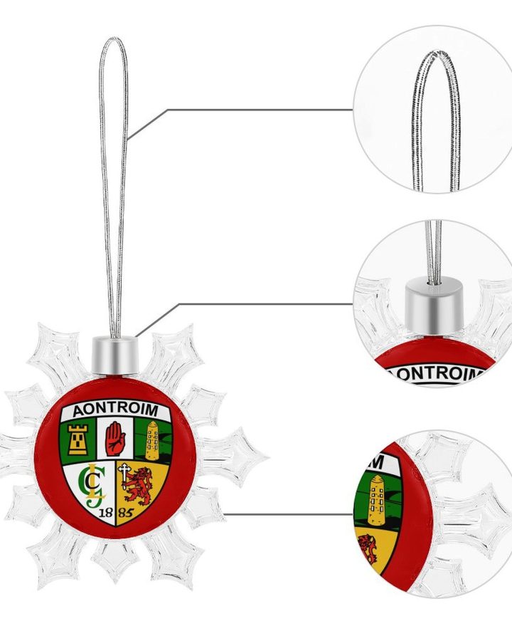 Antrim GAA Irish Christmas Snowflake Ornament