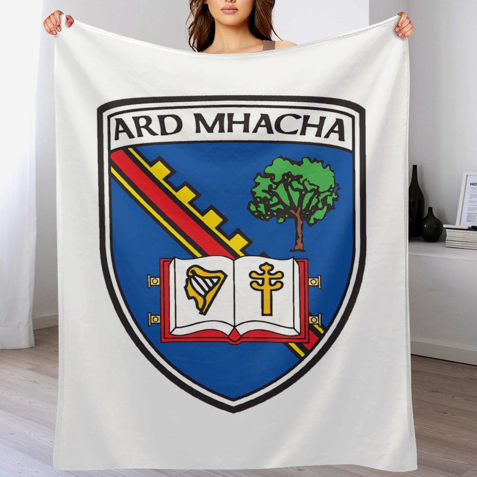 Armagh GAA Plush Blanket – 50x60" Soft County Throw (White or Black Background) Armagh GAA Plush Blanket – 50x60" Soft County Throw (White or Black Background)