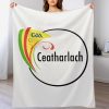 Carlow GAA Plush Blanket – 50x60" Soft County Throw (White or Black Background)