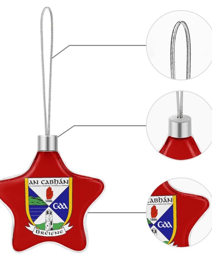 Cavan GAA Star-shaped Christmas Ornament