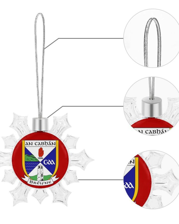 Cavan GAA Irish Christmas Snowflake Ornament