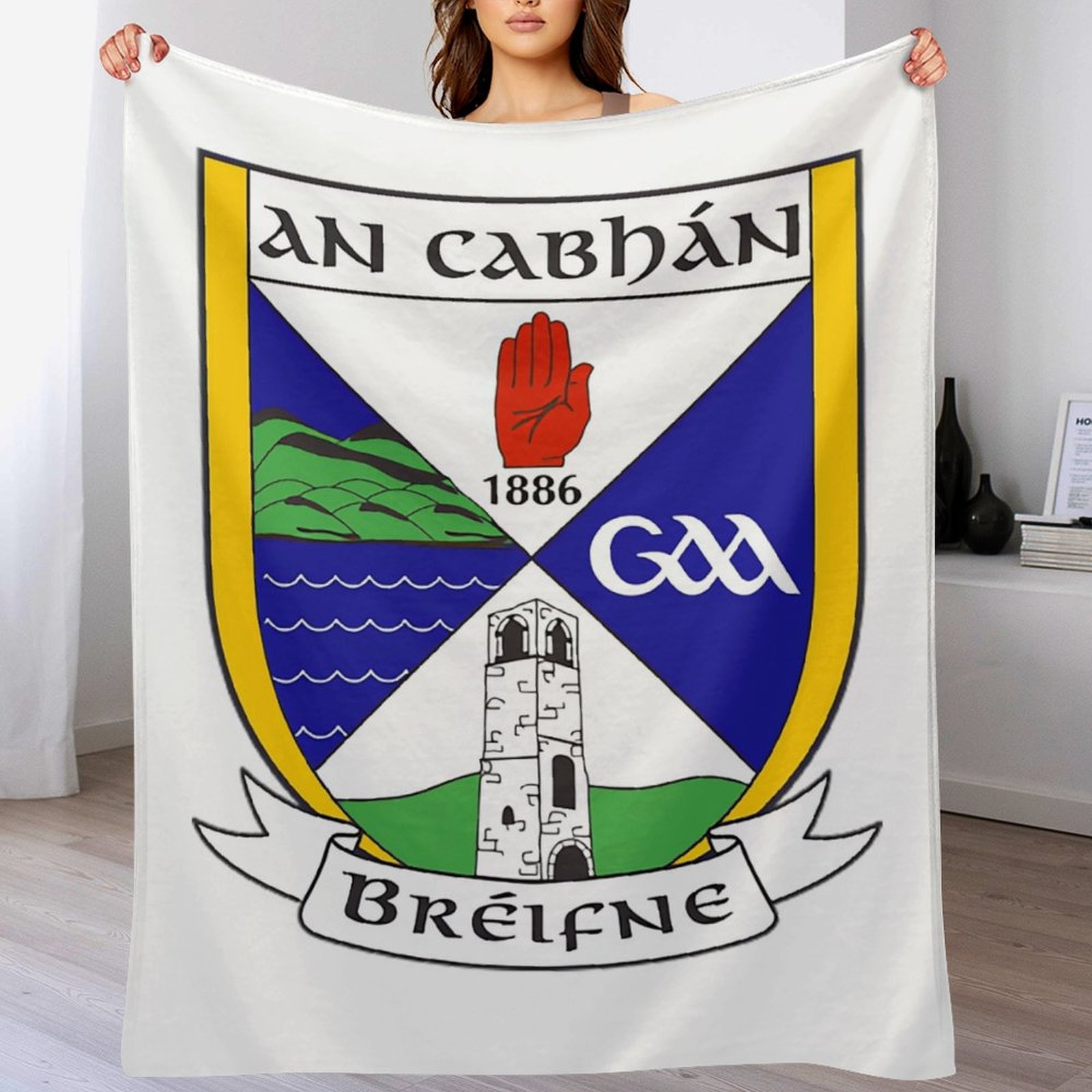 Cavan GAA Plush Blanket – 50x60" Soft County Throw (White or Black Background) Cavan GAA Plush Blanket – 50x60" Soft County Throw (White or Black Background)