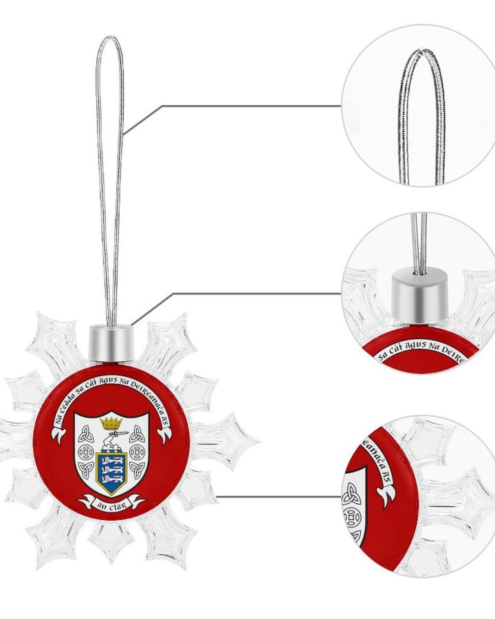 Clare GAA Irish Christmas Snowflake Ornament