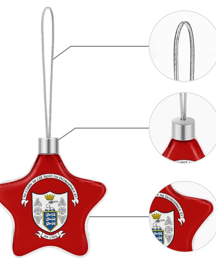 Clare GAA Star-shaped Christmas Ornament