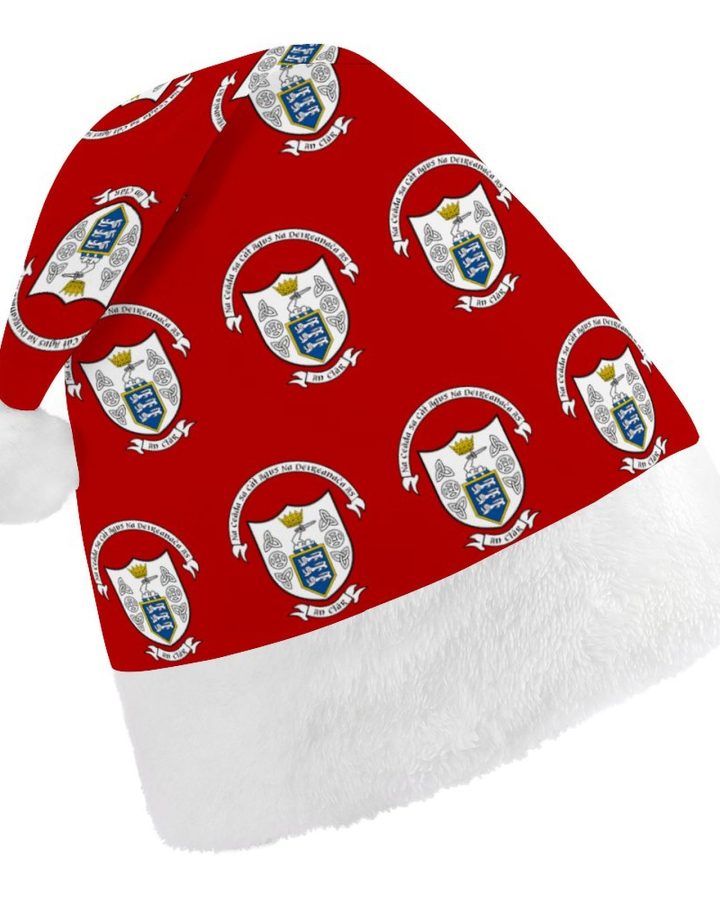 Clare GAA Irish Christmas Hat – County Crest Santa Hat
