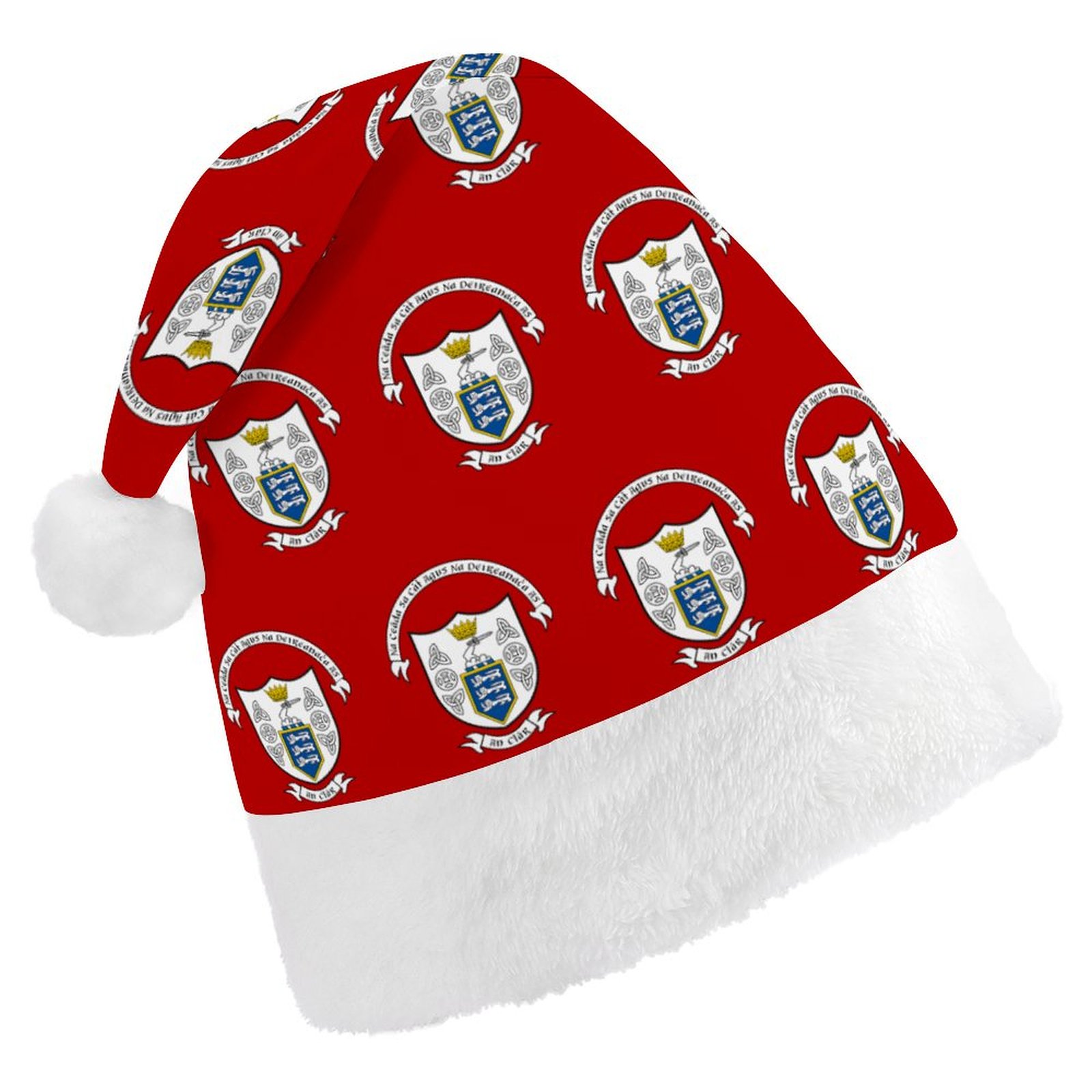 Clare GAA Irish Christmas Hat – County Crest Santa Hat Clare GAA Irish Christmas Hat – County Crest Santa Hat