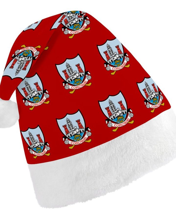 Cork GAA Irish Christmas Hat – County Crest Santa Hat