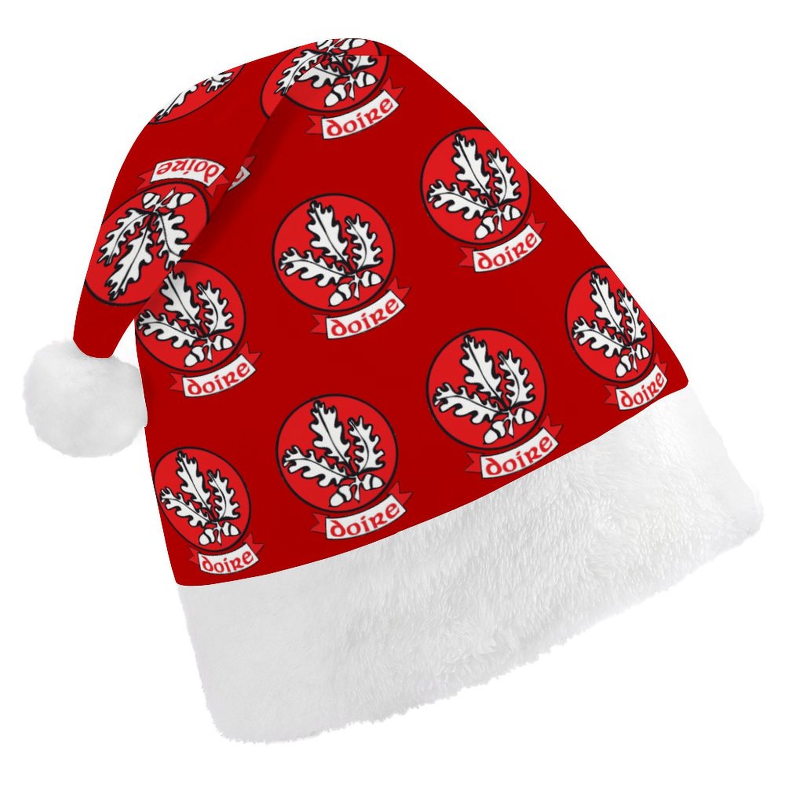 Derry GAA Irish Christmas Hat – County Crest Santa Hat Derry GAA Irish Christmas Hat – County Crest Santa Hat