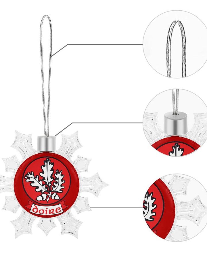 Derry GAA Irish Christmas Snowflake Ornament
