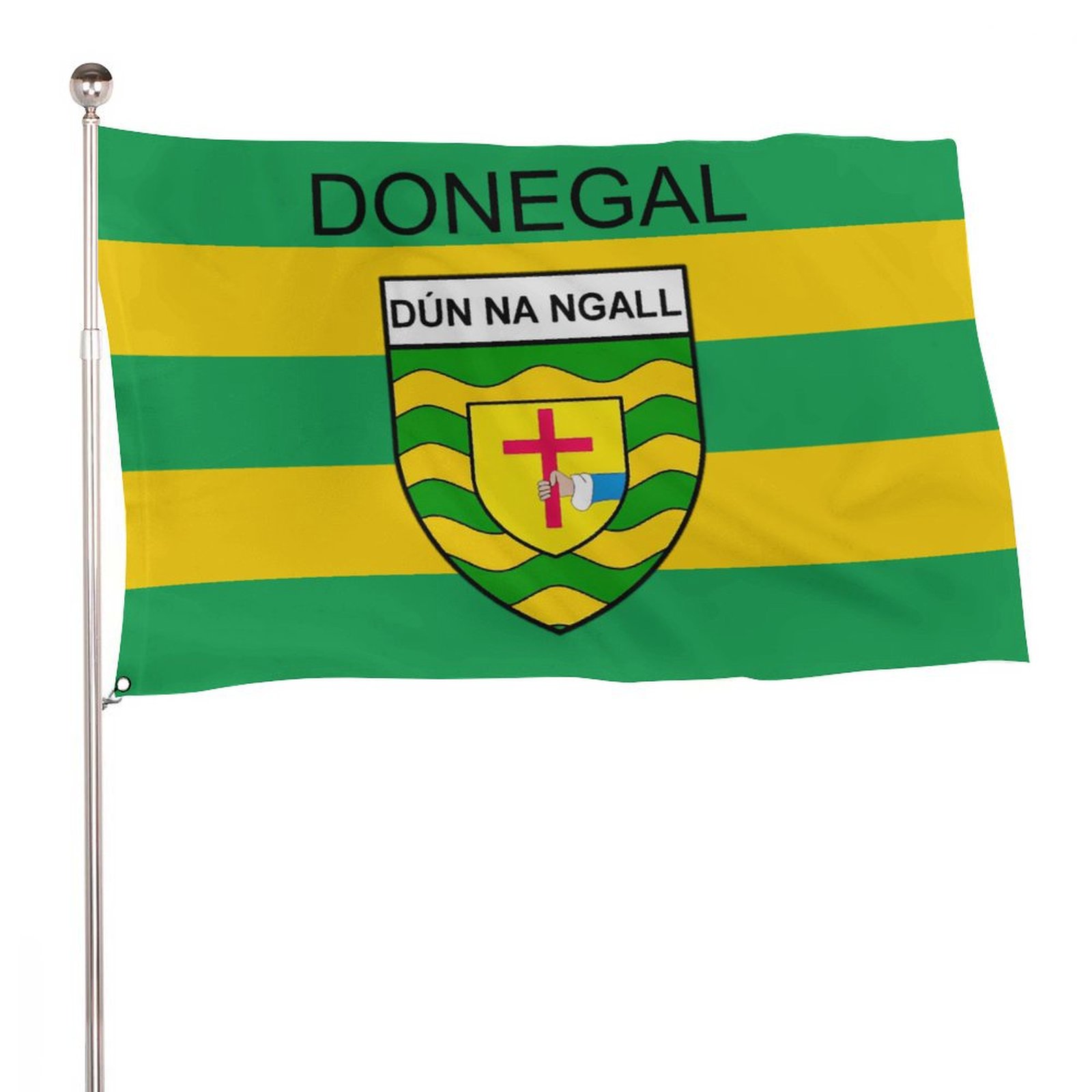 Donegal GAA Flag – County Colours and Crest Donegal GAA Flag – County Colours and Crest
