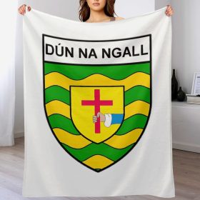 Donegal GAA Plush Blanket – 50x60" Soft County Throw (White or Black Background)