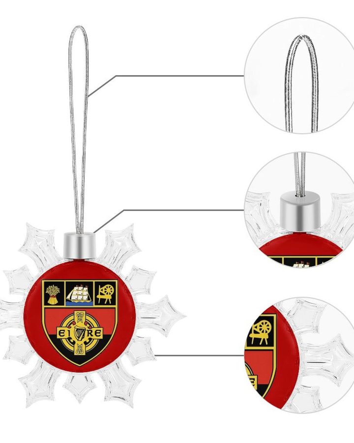 Down GAA Irish Christmas Snowflake Ornament
