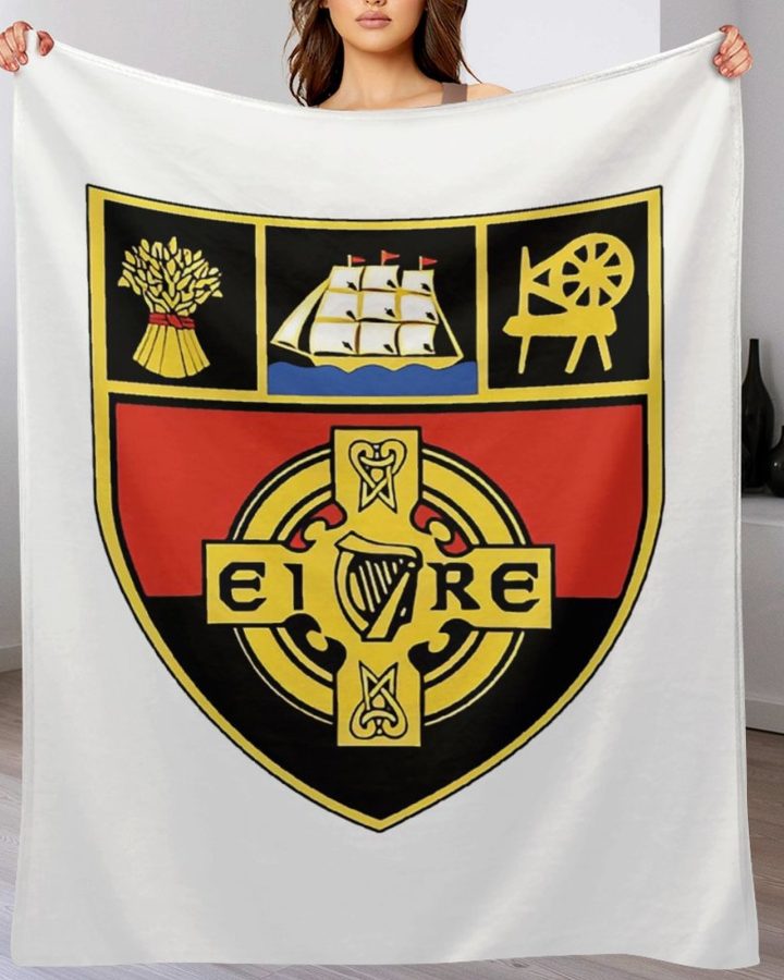 Down GAA Plush Blanket – 50x60" Soft County Throw (White or Black Background)