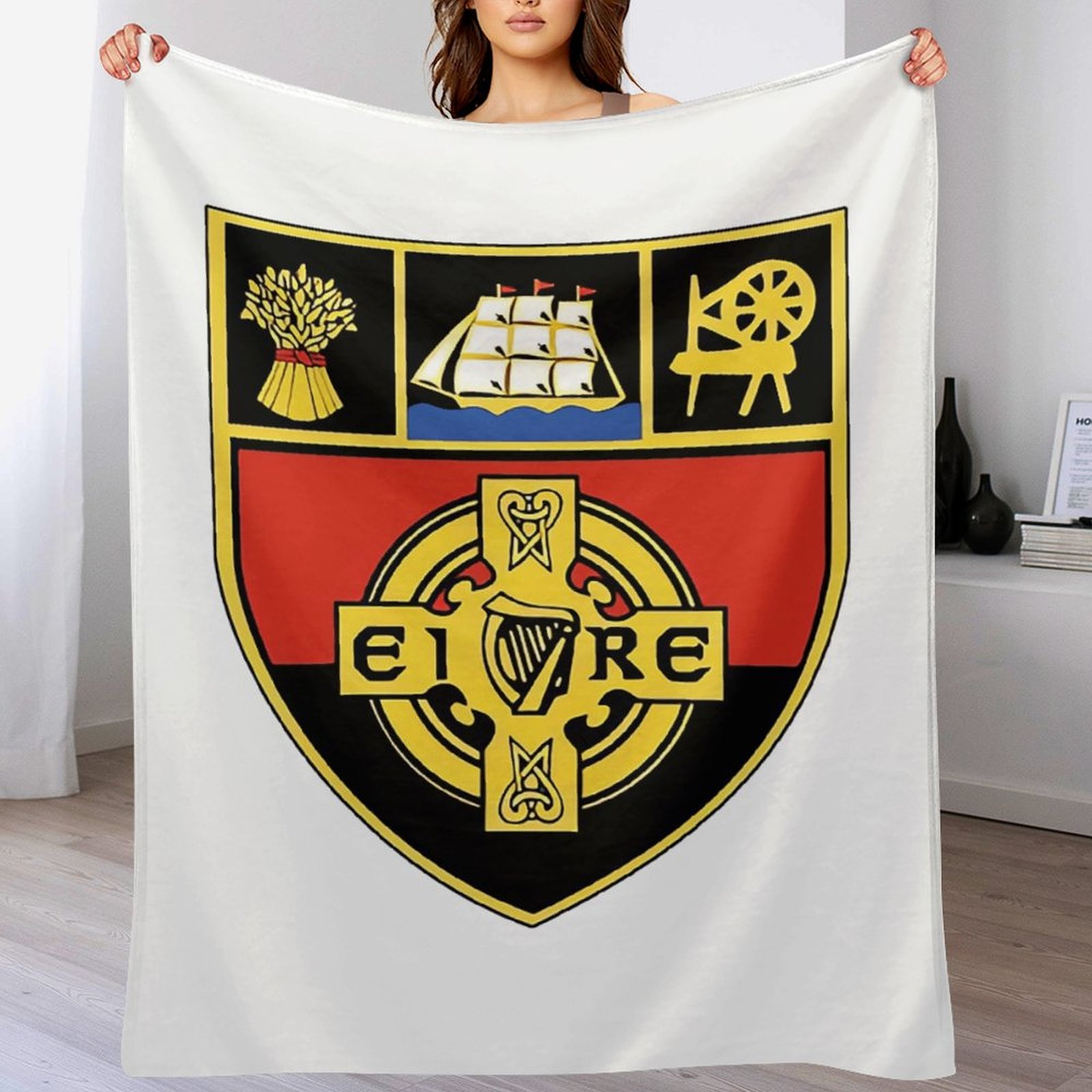 Down GAA Plush Blanket – 50x60" Soft County Throw (White or Black Background) Down GAA Plush Blanket – 50x60" Soft County Throw (White or Black Background)