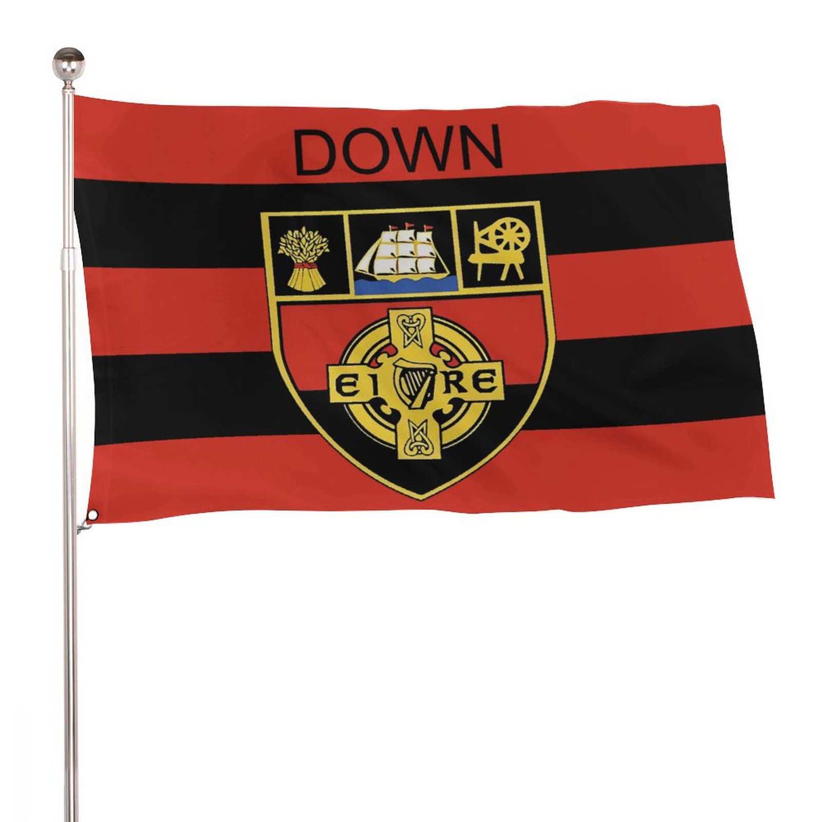 Down GAA Flag – County Colours and Crest Down GAA Flag – County Colours and Crest