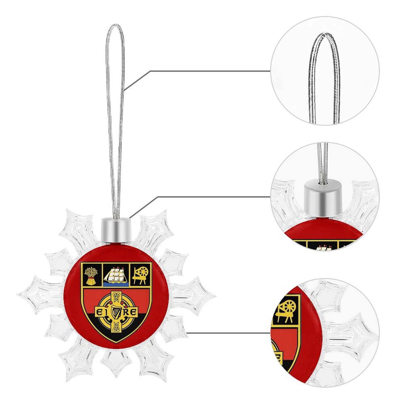 Down GAA Irish Christmas Snowflake Ornament Down GAA Irish Christmas Snowflake Ornament