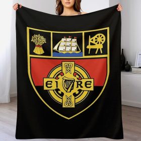 Down GAA Plush Blanket – 50x60" Soft County Throw (White or Black Background) Down GAA Plush Blanket