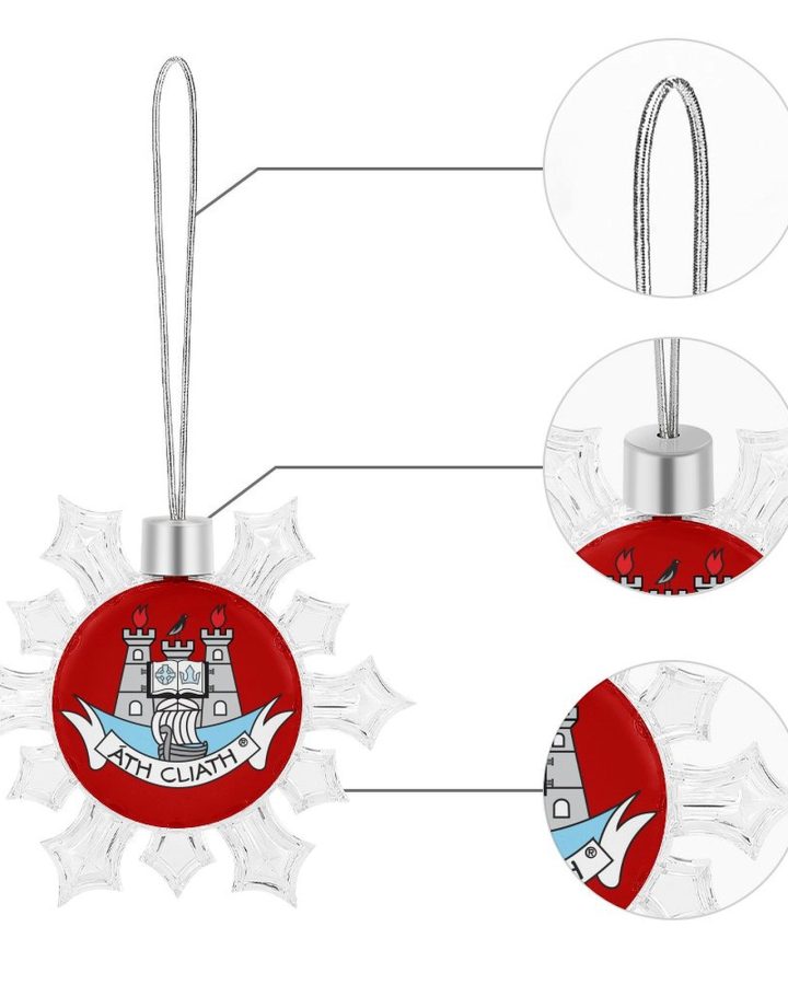 Fermanagh GAA Irish Christmas Snowflake Ornament