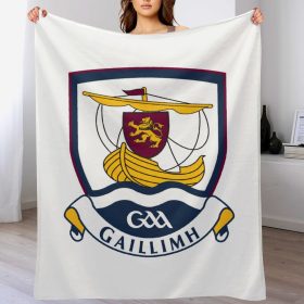 Galway GAA Plush Blanket – 50x60" Soft County Throw (White or Black Background)