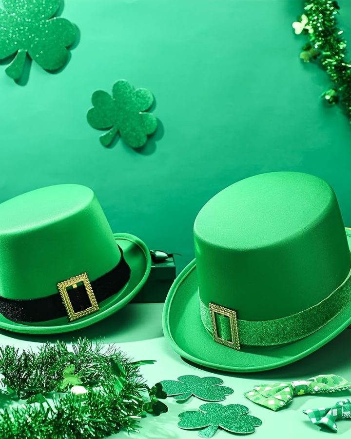 Green Lincoln Hat with Bow Tie – St. Patrick’s Day Outfit Set for Men and Women