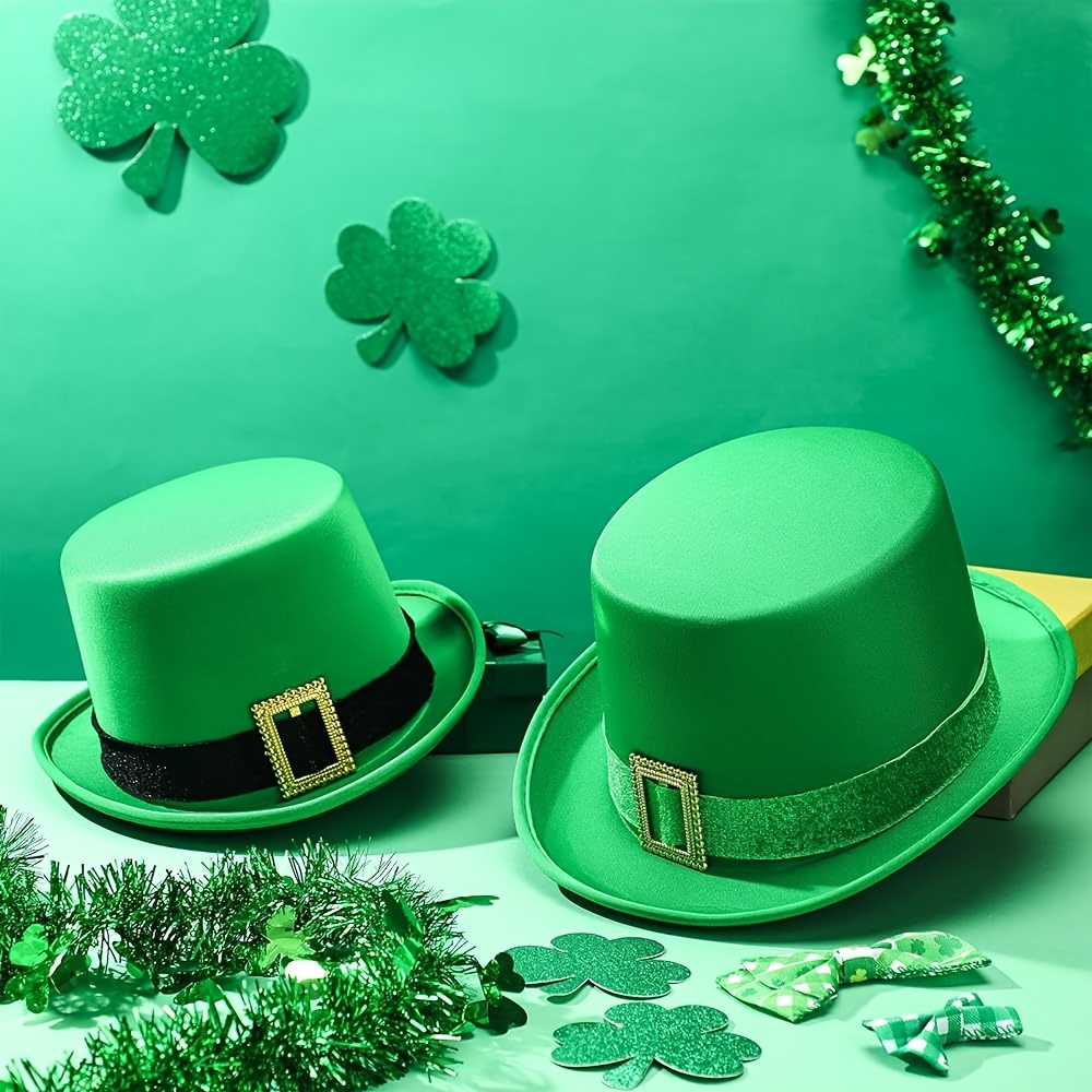 Green Lincoln Hat with Bow Tie – St. Patrick’s Day Outfit Set for Men and Women Green Lincoln Hat with Bow Tie – St. Patrick’s Day Outfit Set for Men and Women