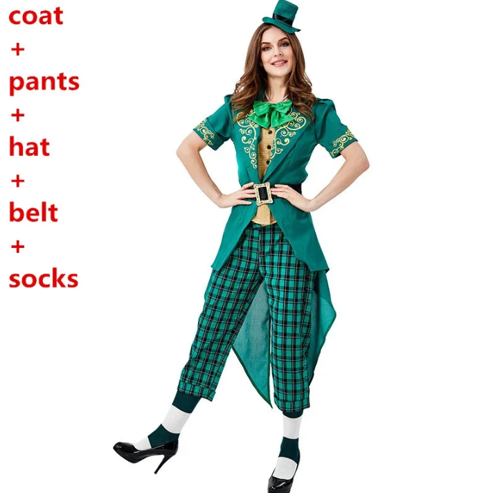 Ireland Saint St. Patrick's Day Lucky Fairy Leprechaun Costume for Women Ireland Saint St. Patrick's Day Lucky Fairy Leprechaun Costume for Women