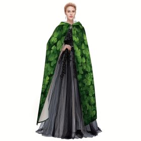 Irish Lucky Green Cloak with Hood - Vintage Celti