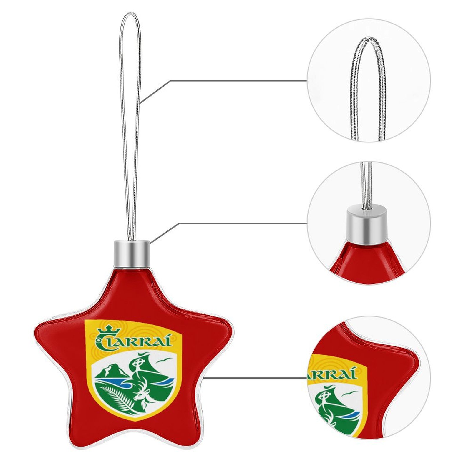 Kerry GAA Star-shaped Christmas Ornament Kerry GAA Star-shaped Christmas Ornament
