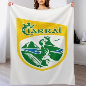 Kerry GAA Plush Blanket – 50x60" Soft County Throw (White or Black Background)