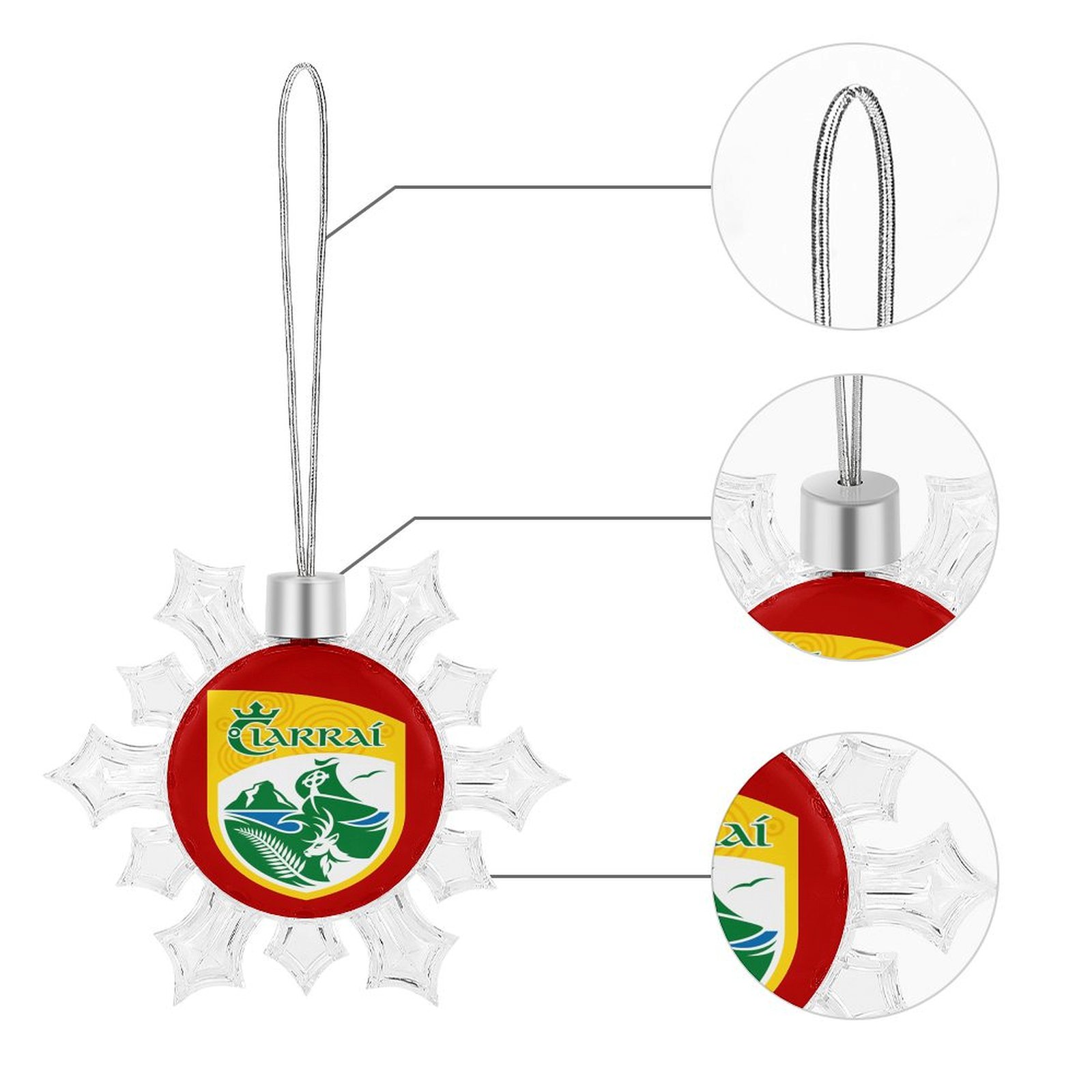 Kerry GAA Irish Christmas Snowflake Ornament Kerry GAA Irish Christmas Snowflake Ornament