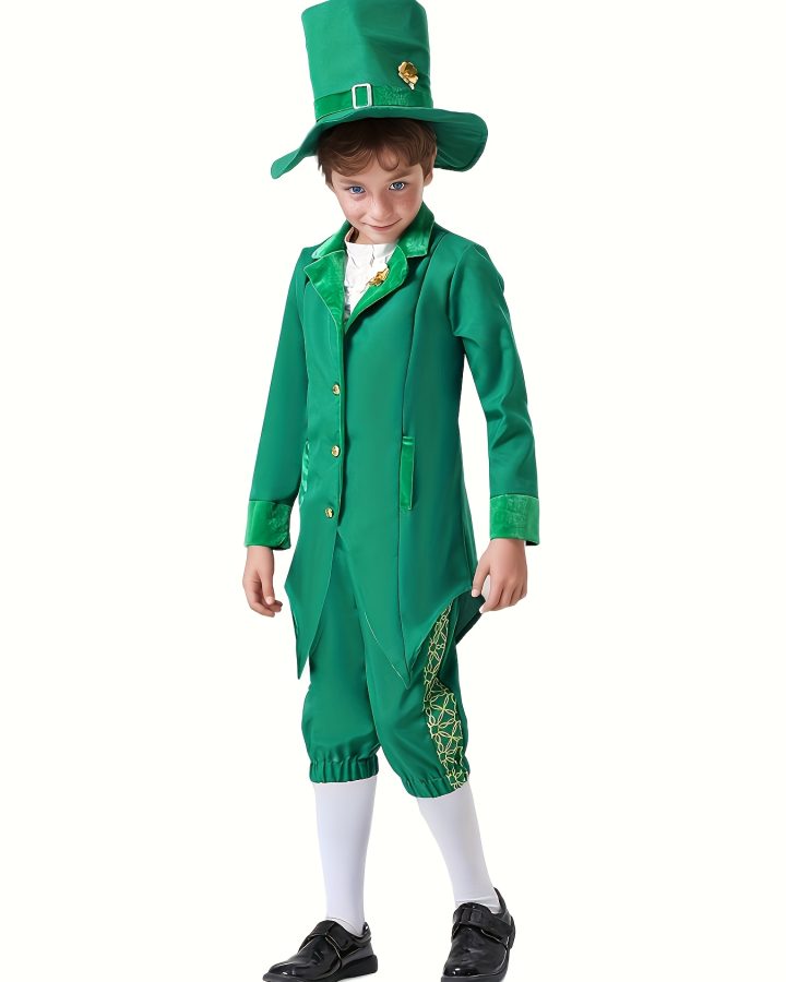 Kids' Irish Gentleman Costume Set – Coat, Pants and Hat | Perfect for Halloween