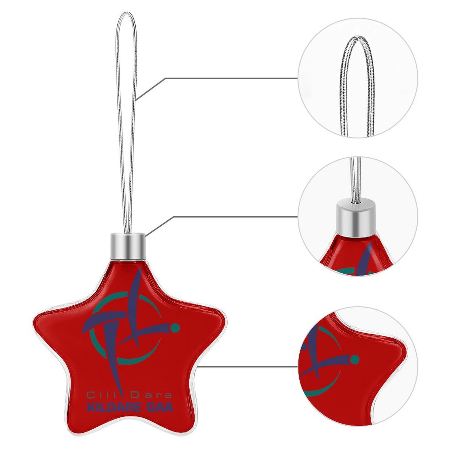 Kildare GAA Star-shaped Christmas Ornament Kildare GAA Star-shaped Christmas Ornament