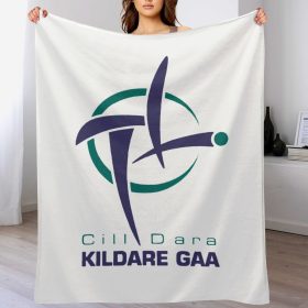 Kildare GAA Plush Blanket – 50x60" Soft County Throw (White or Black Background)