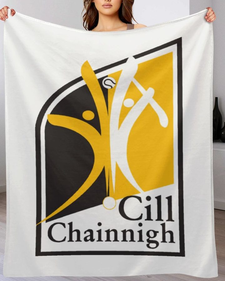 Kilkenny GAA Plush Blanket – 50x60" Soft County Throw (White or Black Background)