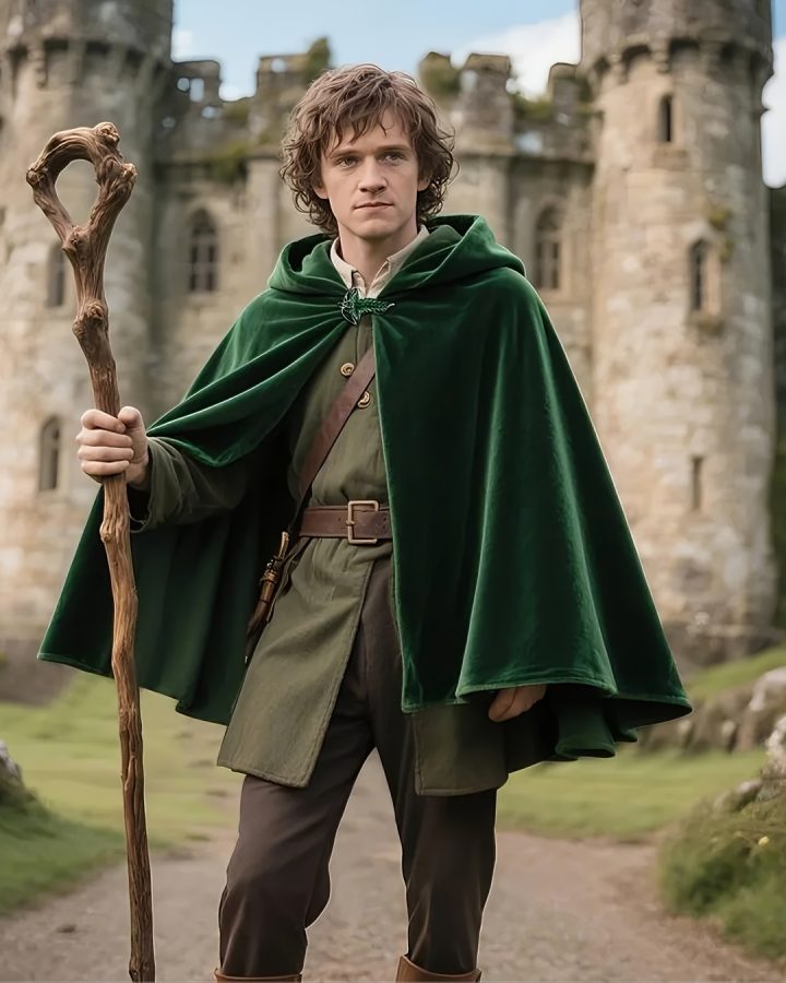 L'VOW Renaissance Green Hooded Cloak