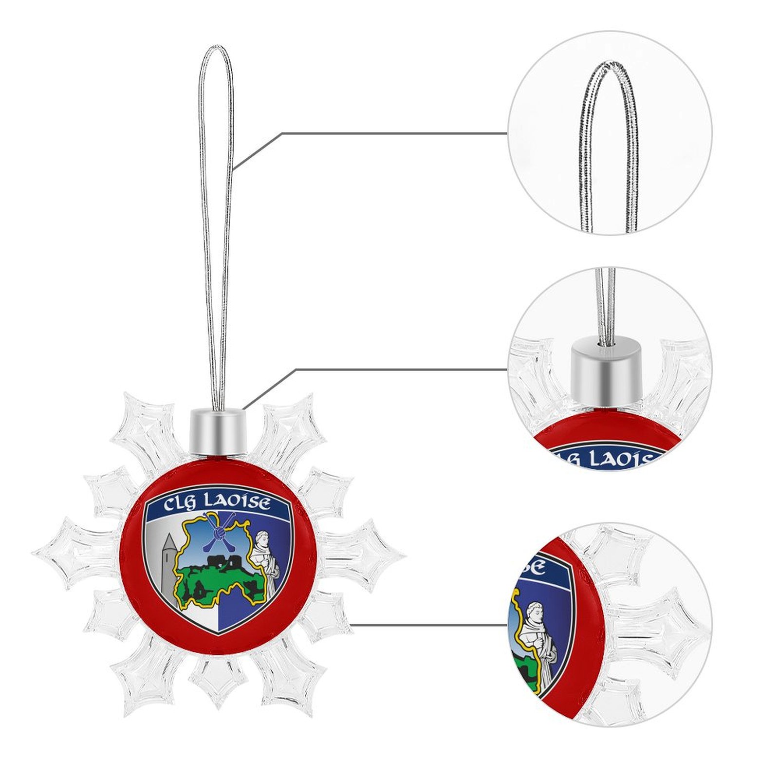 Laois GAA Irish Christmas Snowflake Ornament Laois GAA Irish Christmas Snowflake Ornament