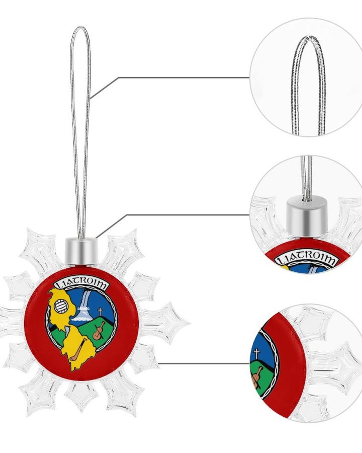 Leitrim GAA Irish Christmas Snowflake Ornament