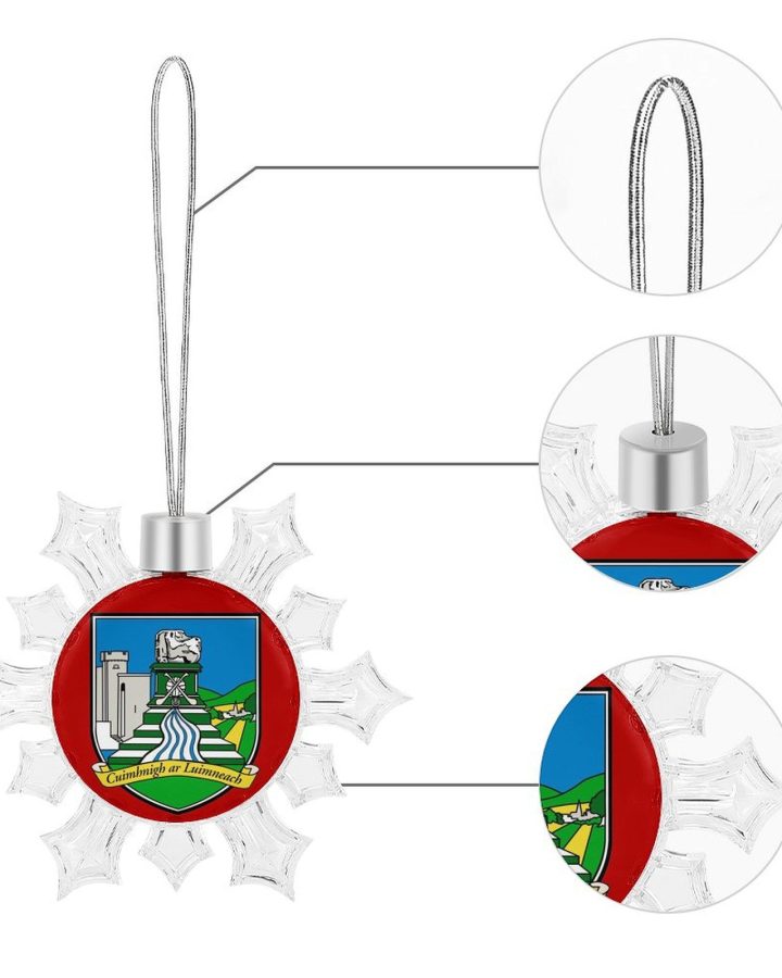 Limerick GAA Irish Christmas Snowflake Ornament