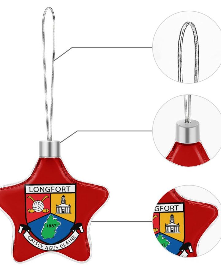 Longford GAA Star-shaped Christmas Ornament