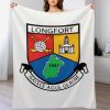 Longford GAA Plush Blanket – 50x60" Soft County Throw (White or Black Background)