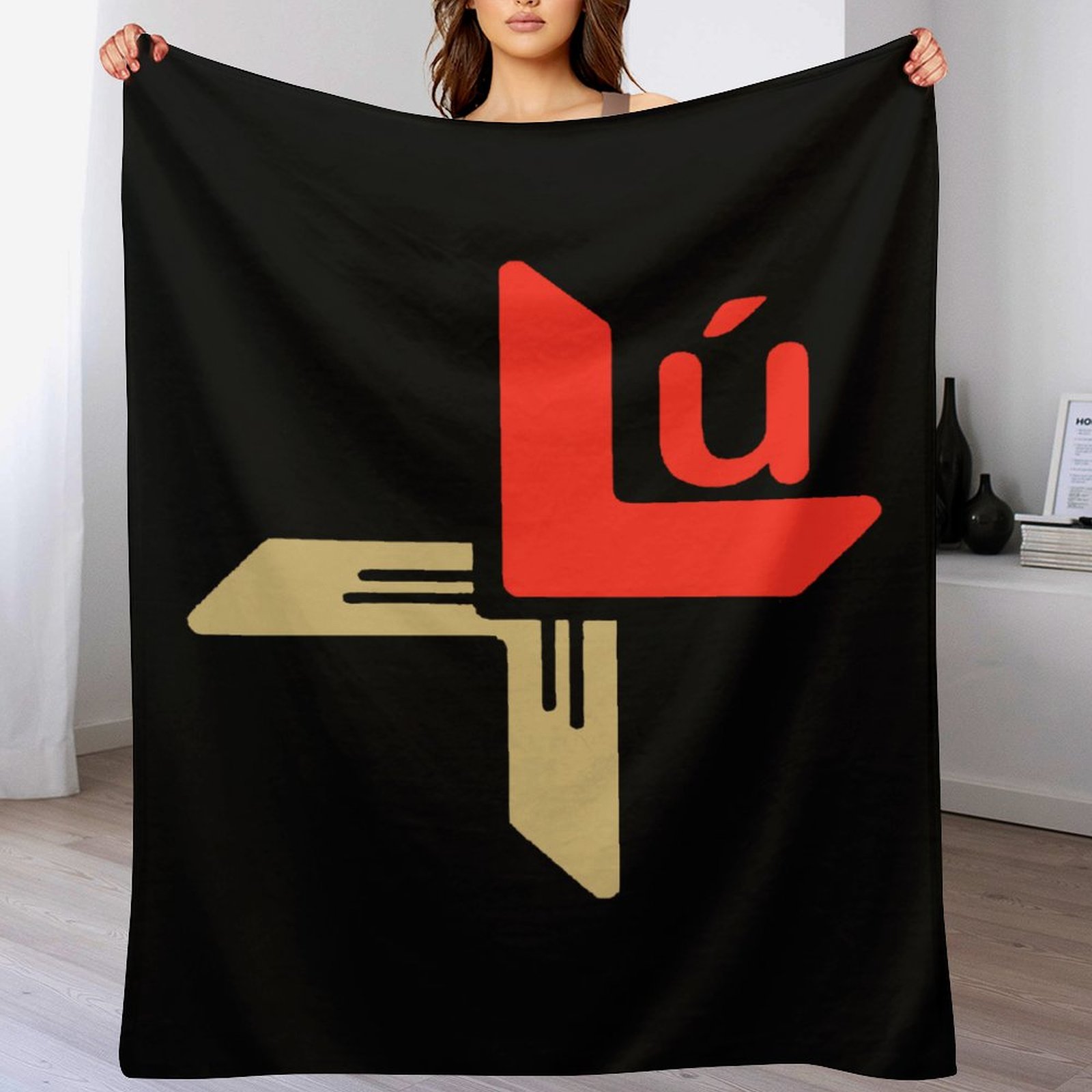 Louth GAA Plush Blanket – 50x60" Soft County Throw (White or Black Background) Louth GAA Plush Blanket