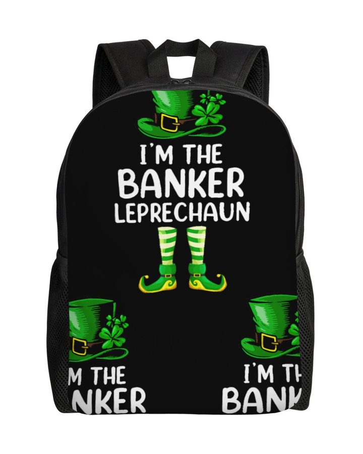lrish-Themed Backpack with Leprechaun Print