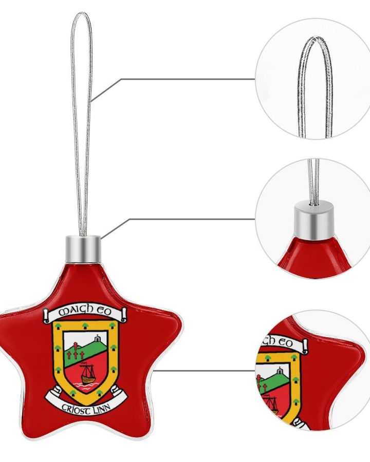 Mayo GAA Star-shaped Christmas Ornament