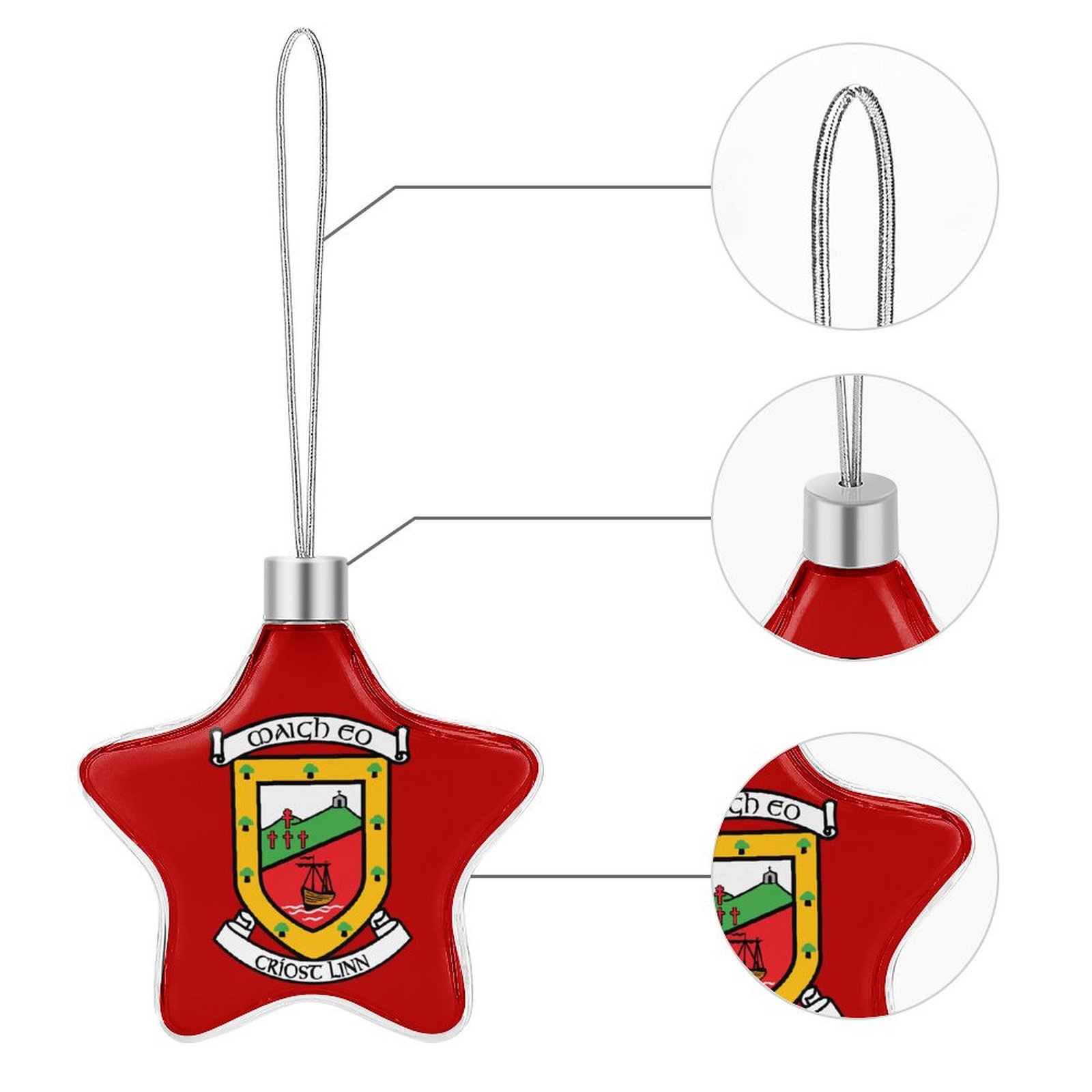 Mayo GAA Star-shaped Christmas Ornament Mayo GAA Star-shaped Christmas Ornament