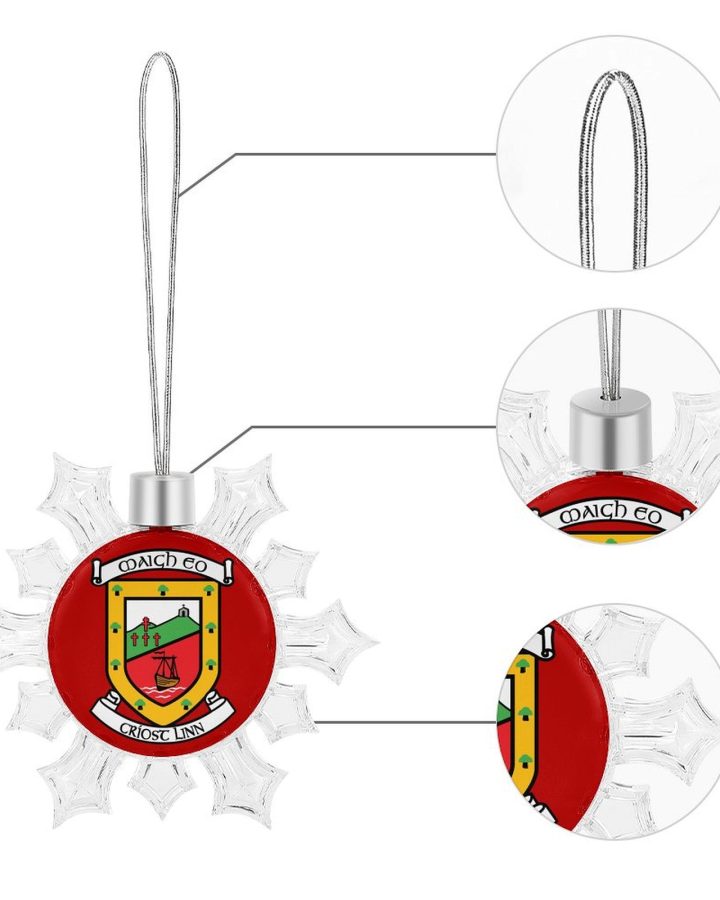 Mayo GAA Irish Christmas Snowflake Ornament
