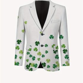 Men's Plus Size Clover Print Suit